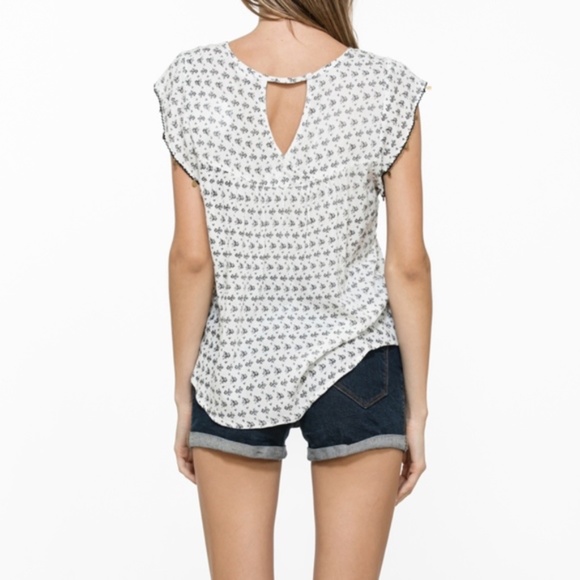 NWT Boho Embroidered Print Top Shirt - Picture 6 of 7